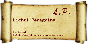 Lichtl Peregrina névjegykártya